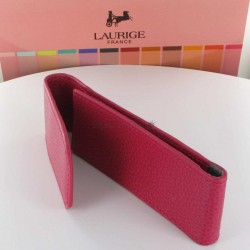 Etui Cuir Laurige® Fuchsia 2 Stylos Aimanté