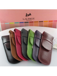 Etui Cuir Laurige® Pistache 1 Stylo
