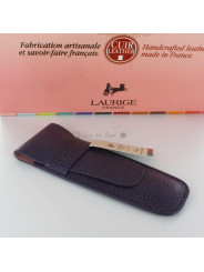 Etui Cuir Laurige® Violine 2 Stylos