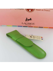 Etui Cuir Laurige® Pistache 1 Stylo