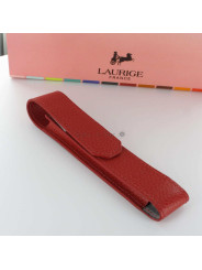Etui Cuir Laurige® Rouge 1 Stylo Aimanté
