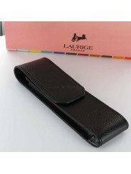 Etui Cuir Laurige® Noir 2 Stylos Aimanté