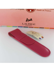 Etui Cuir Laurige® Fuchsia 1 Stylo