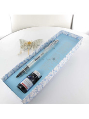 Coffret Stylo Roller et Encre Parfumée Herbin® Bleu Lavande