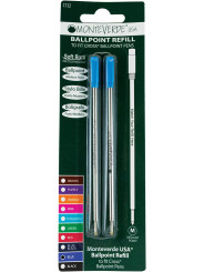 Lot de 2 Recharges Bille Bleue Moyenne Monteverde® pour stylo bille Cross®