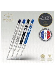 Lot de 6 Recharges Bille et Gel 3 Noires et 3 Bleues M Parker®