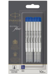 Lot de 10 Recharges Billes Bleues Moyennes Parker®
