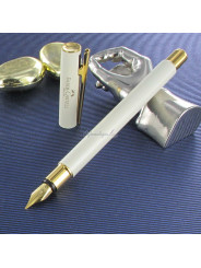 Plume Moyenne Faber Castell® "NEO" Slim Marshmallow Doré