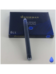 Cartouches Bleues Effaçables Longues boite de 8 Waterman®