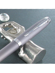 Stylo plume (F) Parker IM Writing Rituals, Gris dégradé et Chromé