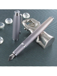 Stylo plume (F) Parker IM Writing Rituals, Gris dégradé et Chromé