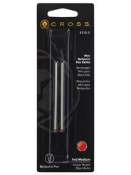 Mini Recharges de Stylos Billes Cross® Rouge (Medium)