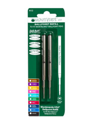 Pack de 2 Recharges BILLE NOIRE MOYENNE 0,7 mm (recharge générique/compatible) pour stylos MB.