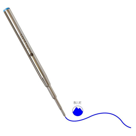Pack de 2 Recharges BILLE BLEUE MOYENNE 0,7 mm (recharge générique/compatible) pour stylos MB.